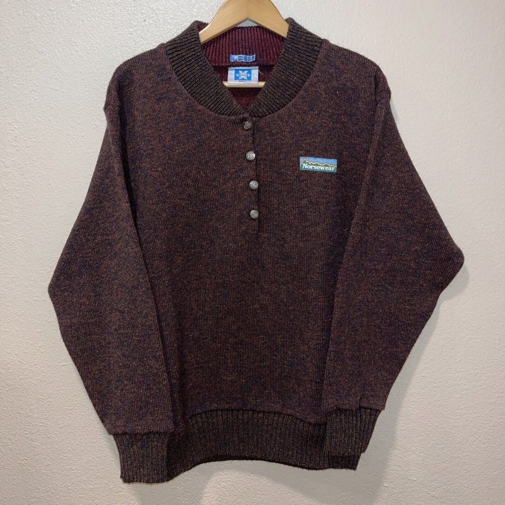 Vintage Norsewear Wool New Zealand Pullover Chunky Crew Sweater Mens XL